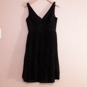 J. Crew Black Silk Crepe Dress